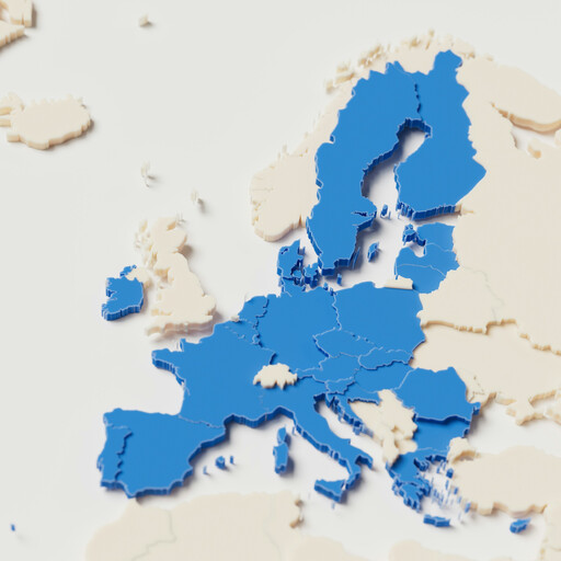 Stylised 3D-image of the EU